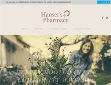 Tablet Screenshot of hauserspharmacy.com
